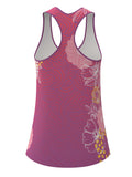 Womens Pink Floral Sublimated Relaxed Tank