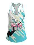 Womens Never Quits Sublimated Relaxed Tank