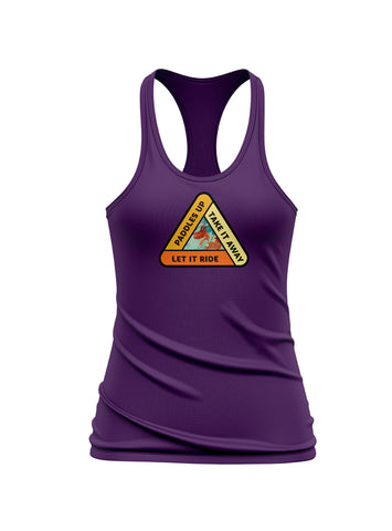 Womens Paddling Commands Dri-Fit Relaxed Tank Purple