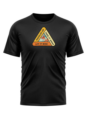 Mens Paddling Commands (triangle) Dri-Fit Jersey Black