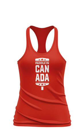 Womens Paddle in Canada Dri-Fit Relaxed Tank Red