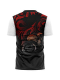 Mens Red Black Dragon Sublimated Jersey